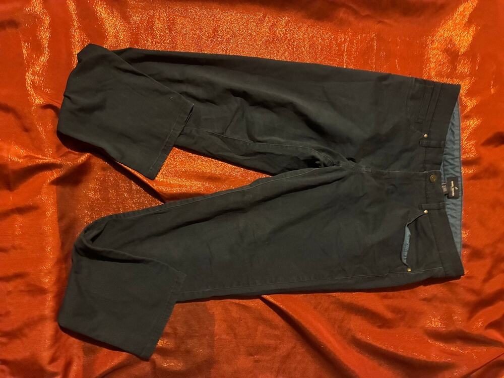 Daniel Hechter Pants Mens 34x32 Black Straight Leg Casual Chino Five Pocket